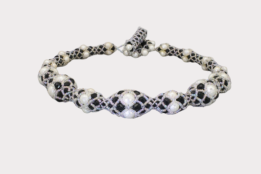 Statement Kette- klassisch schwarz/weiß